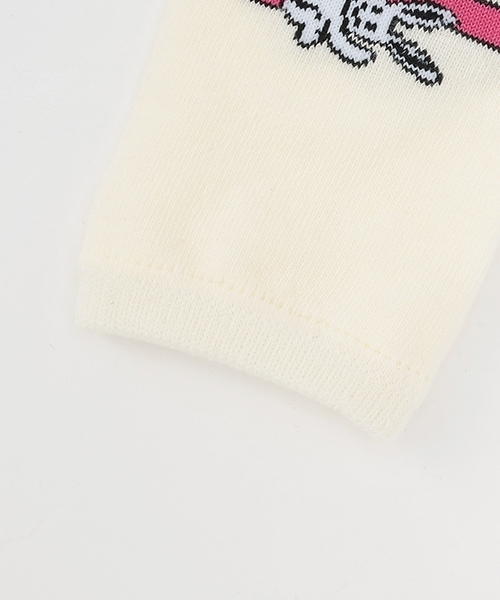 X-girl Stages(エックスガールステージス)の「ロゴ&キャラクターレッグウォーマー(その他ベビー用品・キッズ・アイボリー/レッド・F)」の5枚目の写真