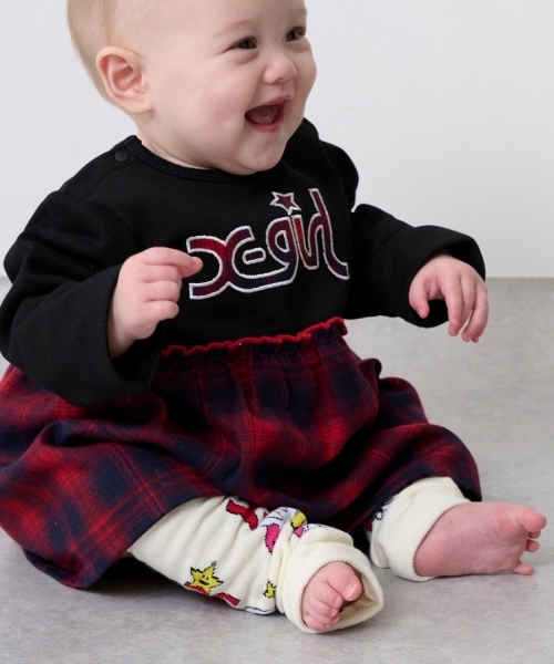 X-girl Stages(エックスガールステージス)の「ロゴ&キャラクターレッグウォーマー(その他ベビー用品・キッズ・アイボリー/レッド・F)」の8枚目の写真