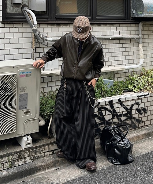 MandO(Auntie Rosa)(エムオー)の「ヴィンテージライクレザーブルゾン(ブルゾン・メンズ・ダークブラウン/ブラック・LARGE/MEDIUM)」の8枚目の写真