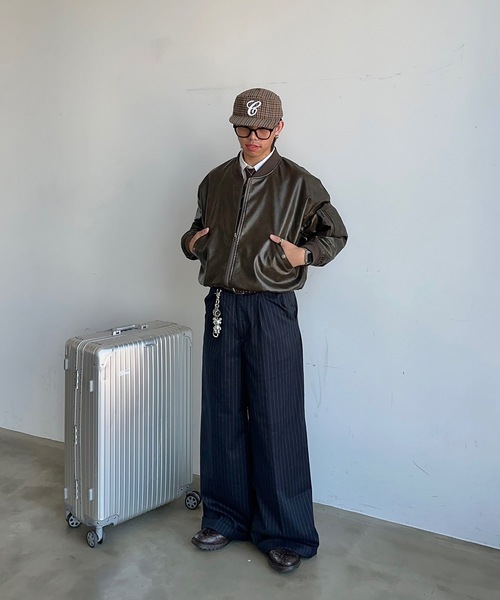 MandO(Auntie Rosa)(エムオー)の「ヴィンテージライクレザーブルゾン(ブルゾン・メンズ・ダークブラウン/ブラック・LARGE/MEDIUM)」の9枚目の写真