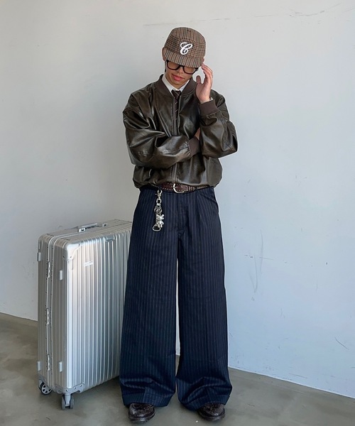 MandO(Auntie Rosa)(エムオー)の「ヴィンテージライクレザーブルゾン(ブルゾン・メンズ・ダークブラウン/ブラック・LARGE/MEDIUM)」の4枚目の写真