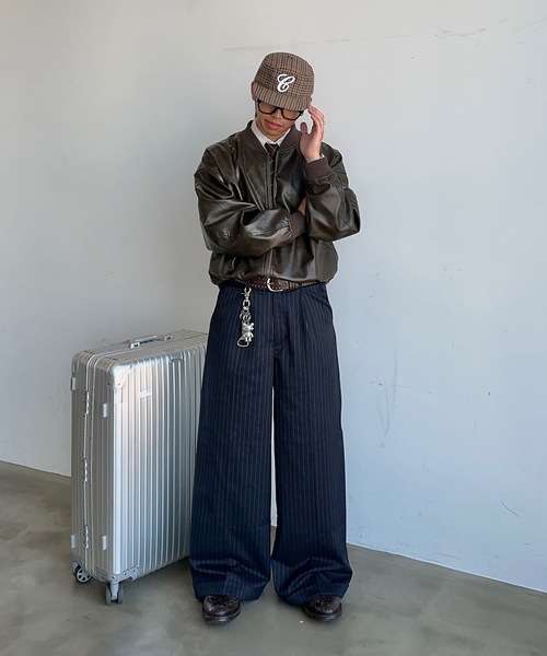 MandO(Auntie Rosa)(エムオー)の「ヴィンテージライクレザーブルゾン(ブルゾン・メンズ・ダークブラウン/ブラック・LARGE/MEDIUM)」の5枚目の写真