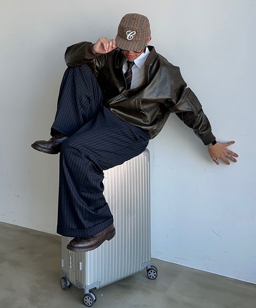 MandO(Auntie Rosa)(エムオー)の「ヴィンテージライクレザーブルゾン(ブルゾン・メンズ・ダークブラウン/ブラック・LARGE/MEDIUM)」の6枚目の写真