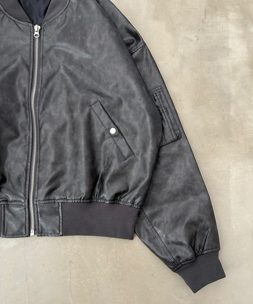 MandO(Auntie Rosa)(エムオー)の「ヴィンテージライクレザーブルゾン(ブルゾン・メンズ・ダークブラウン/ブラック・LARGE/MEDIUM)」の15枚目の写真