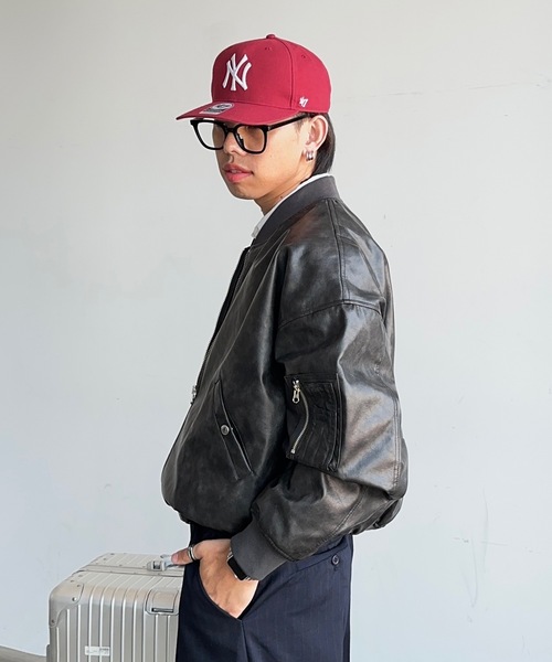 MandO(Auntie Rosa)(エムオー)の「ヴィンテージライクレザーブルゾン(ブルゾン・メンズ・ダークブラウン/ブラック・LARGE/MEDIUM)」の18枚目の写真