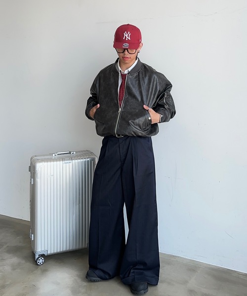 MandO(Auntie Rosa)(エムオー)の「ヴィンテージライクレザーブルゾン(ブルゾン・メンズ・ダークブラウン/ブラック・LARGE/MEDIUM)」の19枚目の写真