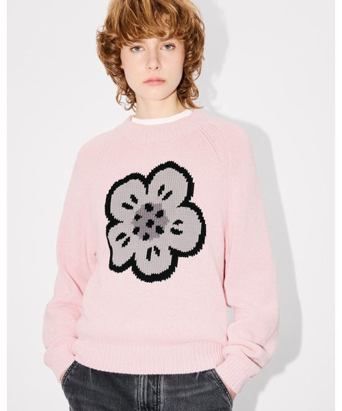 KENZO（ケンゾー）の「'Boke Flower' コットン ウール ジャンパー（その他トップス・レディース・ピンク系その他・SMALL/MEDIUM）」の2枚目の写真