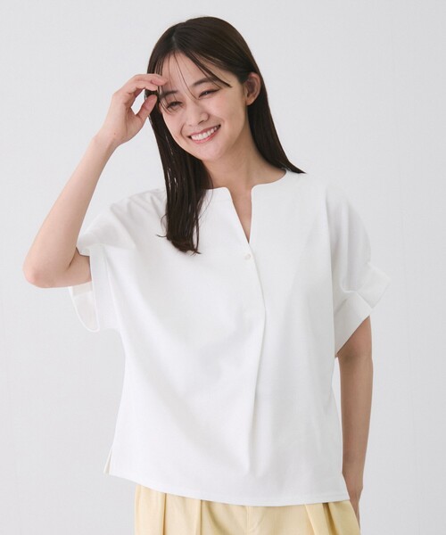 Jayro(ジャイロ)の「釦付きタックスリーブプルオーバー(Tシャツ/カットソー・レディース・ホワイト系その他/ブラック/グリーン/ブルー・M)」の5枚目の写真