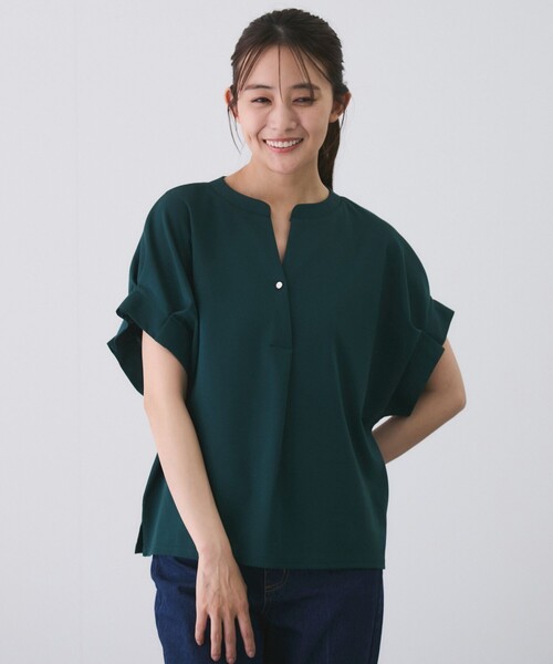 Jayro(ジャイロ)の「釦付きタックスリーブプルオーバー(Tシャツ/カットソー・レディース・ホワイト系その他/ブラック/グリーン/ブルー・M)」の7枚目の写真