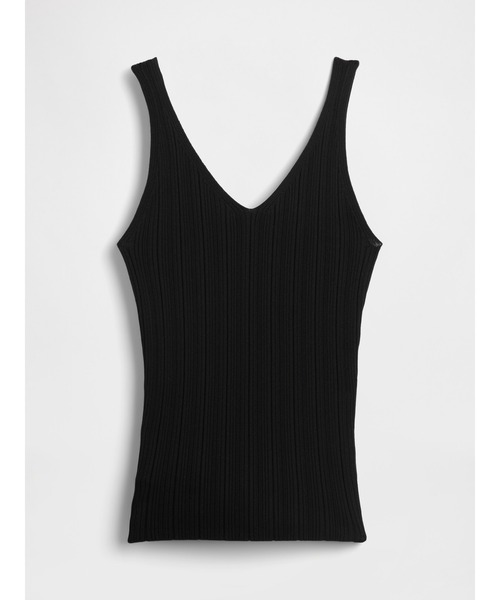 GAP（ギャップ）の「リブニット タンクトップ（ニット/セーター・レディース・ベージュ/ブラック・XS/S/M/L/XL/XXS）」の6枚目の写真