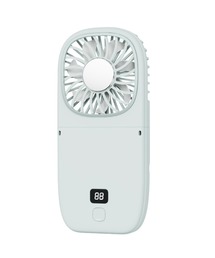 SAISON DE PAPILLON（セゾンドパピヨン）の「5WAY仕様◎薄型ハンディファン 首掛け 卓上 折りたたみ スマホスタンド モバイルバッテリー（生活家電）」