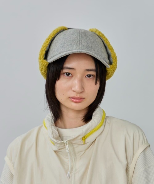 OVERRIDE(オーバーライド)の「OVERRIDE MELTON EARFLAP 6P CAP / オーバーライド(キャップ・レディース・グレー/ワイン/ブラック/キャメル・57~59cm)」の18枚目の写真