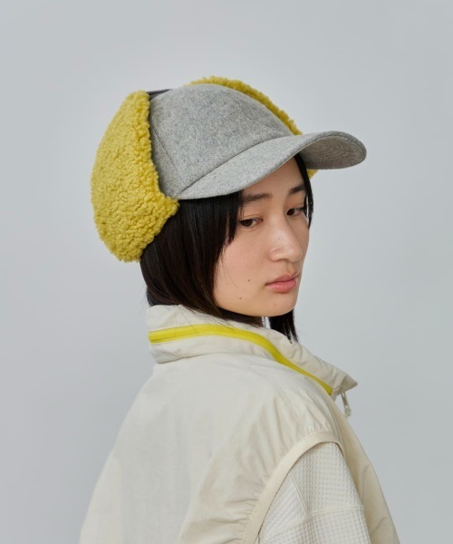 OVERRIDE(オーバーライド)の「OVERRIDE MELTON EARFLAP 6P CAP / オーバーライド(キャップ・レディース・グレー/ワイン/ブラック/キャメル・57~59cm)」の21枚目の写真