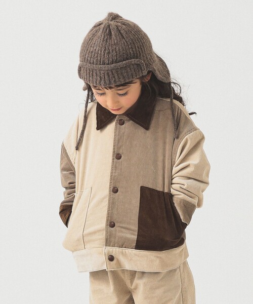 B:MING by BEAMS（ビーミングバイビームス）の「クレイジー コーデュロイ ブルゾン 2025FW（100～140cm）（ブルゾン・キッズ・ホワイト系その他5/ネイビー・120/110/100/140/130）」の4枚目の写真