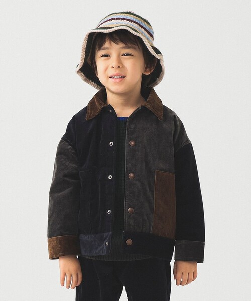 B:MING by BEAMS（ビーミングバイビームス）の「クレイジー コーデュロイ ブルゾン 2025FW（100～140cm）（ブルゾン・キッズ・ホワイト系その他5/ネイビー・120/110/100/140/130）」の7枚目の写真