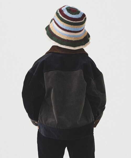 B:MING by BEAMS（ビーミングバイビームス）の「クレイジー コーデュロイ ブルゾン 2025FW（100～140cm）（ブルゾン・キッズ・ホワイト系その他5/ネイビー・120/110/100/140/130）」の9枚目の写真