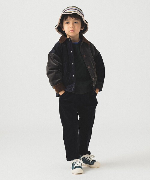 B:MING by BEAMS（ビーミングバイビームス）の「クレイジー コーデュロイ ブルゾン 2025FW（100～140cm）（ブルゾン・キッズ・ホワイト系その他5/ネイビー・120/110/100/140/130）」の13枚目の写真