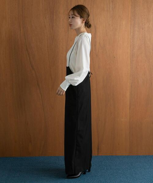 URBAN RESEARCH Sonny Label（アーバンリサーチサニーレーベル）の「『WEB限定』パフスリーブコンビプルオーバー（Tシャツ/カットソー・レディース・ベージュ/ブラック/オフホワイト・FREE）」の6枚目の写真