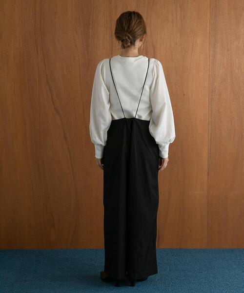 URBAN RESEARCH Sonny Label（アーバンリサーチサニーレーベル）の「『WEB限定』パフスリーブコンビプルオーバー（Tシャツ/カットソー・レディース・ベージュ/ブラック/オフホワイト・FREE）」の7枚目の写真