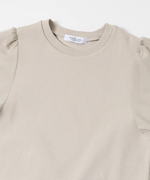 URBAN RESEARCH Sonny Label(アーバンリサーチサニーレーベル)の「『WEB限定』パフスリーブコンビプルオーバー(Tシャツ/カットソー・レディース・ベージュ/ブラック/オフホワイト・FREE)」の7枚目の写真