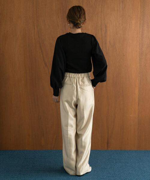 URBAN RESEARCH Sonny Label(アーバンリサーチサニーレーベル)の「『WEB限定』パフスリーブコンビプルオーバー(Tシャツ/カットソー・レディース・ベージュ/ブラック/オフホワイト・FREE)」の17枚目の写真