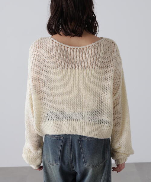 FREE'S MART（フリーズマート）の「◆シアーモヘヤライクラメニット（ニット/セーター・レディース・ホワイト/グレー/ブルー/ボルドー・FREE）」の21枚目の写真