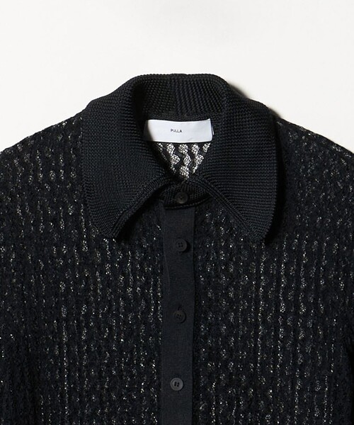 TOGA PULLA（トーガ　プルラ）の「＜TOGA PULLA＞レースニットポロプルオーバー（ニット/セーター・レディース・ブラック/イエロー・36）」の8枚目の写真