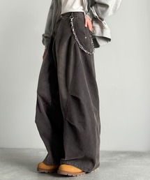 Classical Origin(NVJIW)́yClassical Originz_RXpB3D^bN_[cfUCobOChfj^3D TuckedDarted Barrel-Leg Wide Denim(fjpc)