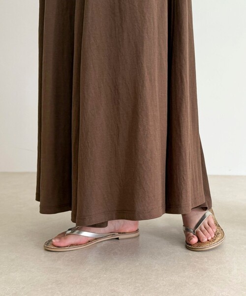 fredy emue（フレディエミュ）の「《セットアップ対応》タンブラー鹿の子フレアースカート（スカート・レディース・アイボリー/ブラウン/チャコールグレー・38/36）」の19枚目の写真