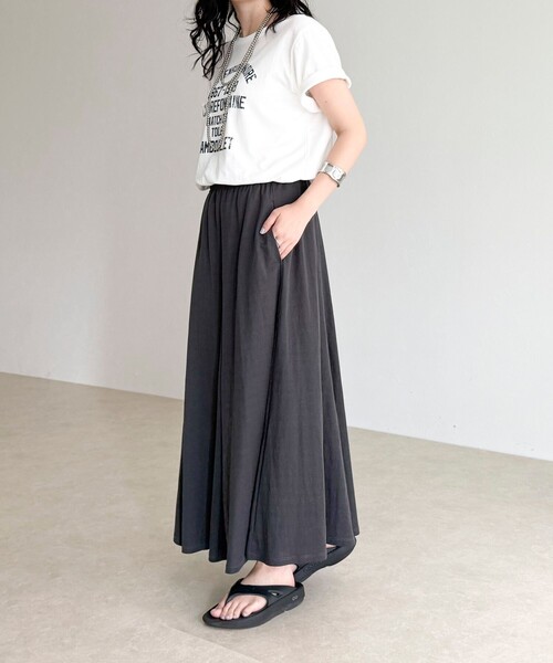 fredy emue（フレディエミュ）の「《セットアップ対応》タンブラー鹿の子フレアースカート（スカート・レディース・アイボリー/ブラウン/チャコールグレー・38/36）」の21枚目の写真