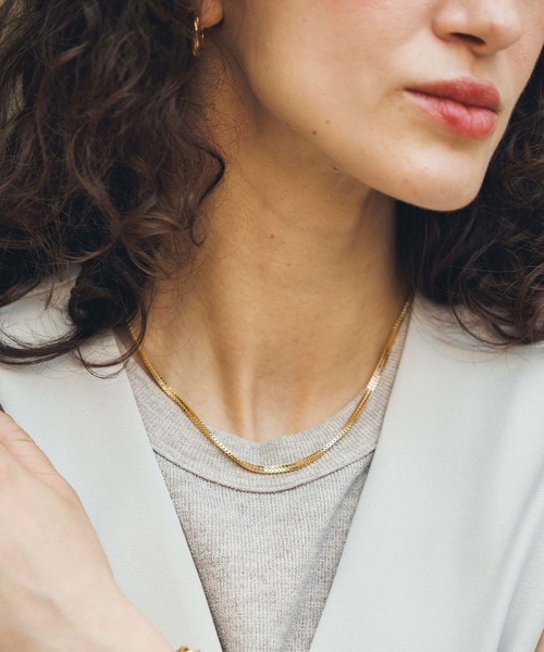 Gready Brilliant（グレディブリリアン）の「スネークチェーンネックレス（ネックレス・レディース・シルバー/ゴールド・FREE）」の2枚目の写真