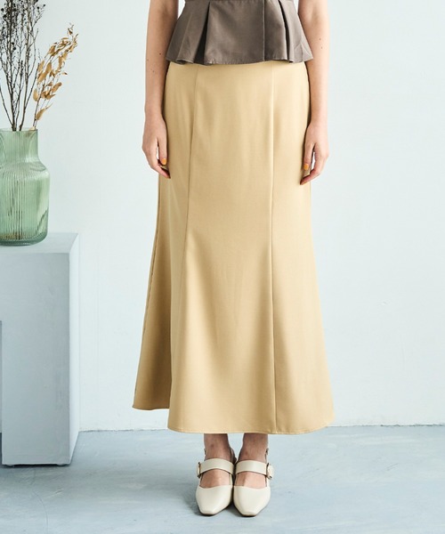 31 Sons de mode（トランテアン　ソン　ドゥ　モード）の「2025秋冬新作 アソート柄ベルト付マーメイドスカート（スカート・レディース・ブラック/グレー/ベージュ/マスタード・M/S）」の4枚目の写真