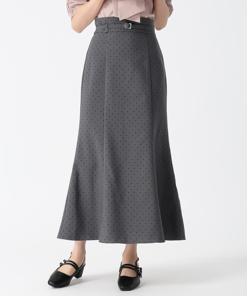 31 Sons de mode（トランテアン　ソン　ドゥ　モード）の「2025秋冬新作 アソート柄ベルト付マーメイドスカート（スカート・レディース・ブラック/グレー/ベージュ/マスタード・M/S）」の20枚目の写真