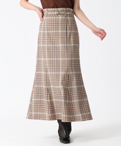 31 Sons de mode（トランテアン　ソン　ドゥ　モード）の「2025秋冬新作 アソート柄ベルト付マーメイドスカート（スカート・レディース・ブラック/グレー/ベージュ/マスタード・M/S）」の21枚目の写真