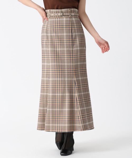 31 Sons de mode（トランテアン　ソン　ドゥ　モード）の「2025秋冬新作 アソート柄ベルト付マーメイドスカート（スカート・レディース・ブラック/グレー/ベージュ/マスタード・M/S）」の22枚目の写真