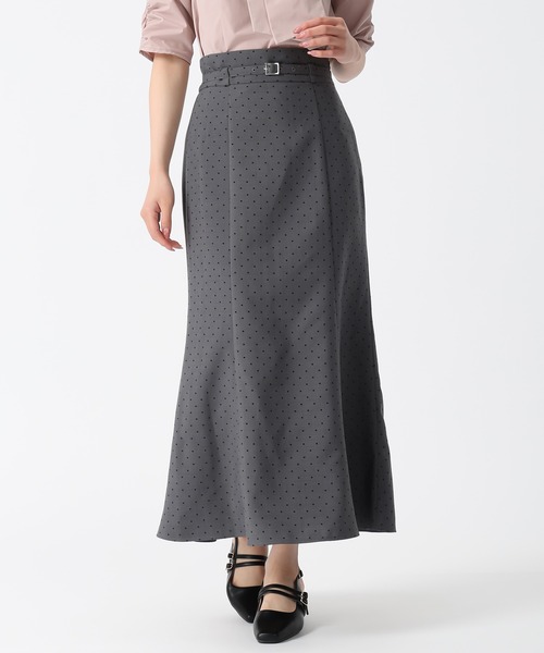 31 Sons de mode（トランテアン　ソン　ドゥ　モード）の「2025秋冬新作 アソート柄ベルト付マーメイドスカート（スカート・レディース・ブラック/グレー/ベージュ/マスタード・M/S）」の18枚目の写真