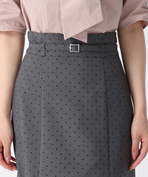 31 Sons de mode（トランテアン　ソン　ドゥ　モード）の「2025秋冬新作 アソート柄ベルト付マーメイドスカート（スカート・レディース・ブラック/グレー/ベージュ/マスタード・M/S）」の12枚目の写真