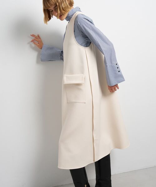 LANVIN en Bleu(ランバンオンブルー)の「トリプルクロスフレアジャンスカワンピース(ワンピース・レディース・オフホワイト/ブラック・38/36)」の14枚目の写真