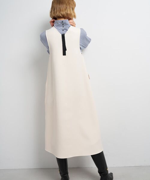 LANVIN en Bleu(ランバンオンブルー)の「トリプルクロスフレアジャンスカワンピース(ワンピース・レディース・オフホワイト/ブラック・38/36)」の15枚目の写真