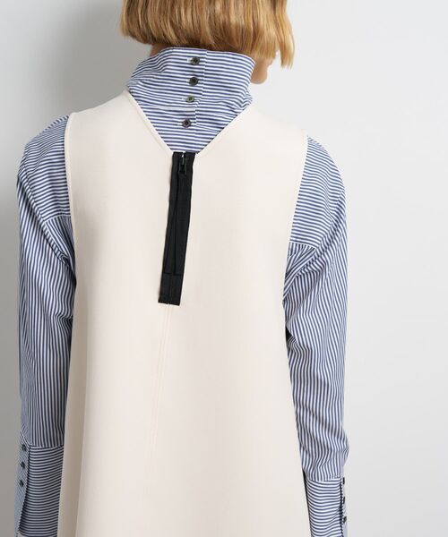 LANVIN en Bleu(ランバンオンブルー)の「トリプルクロスフレアジャンスカワンピース(ワンピース・レディース・オフホワイト/ブラック・38/36)」の17枚目の写真