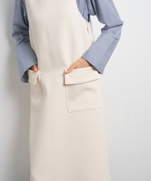 LANVIN en Bleu(ランバンオンブルー)の「トリプルクロスフレアジャンスカワンピース(ワンピース・レディース・オフホワイト/ブラック・38/36)」の18枚目の写真