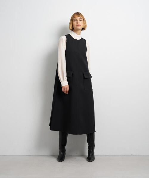 LANVIN en Bleu(ランバンオンブルー)の「トリプルクロスフレアジャンスカワンピース(ワンピース・レディース・オフホワイト/ブラック・38/36)」の3枚目の写真