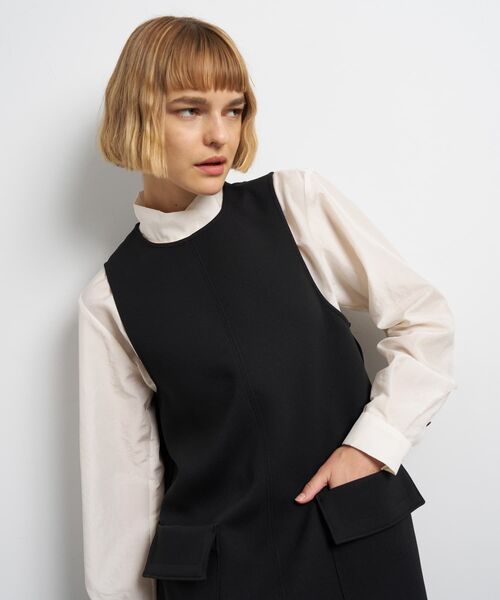 LANVIN en Bleu(ランバンオンブルー)の「トリプルクロスフレアジャンスカワンピース(ワンピース・レディース・オフホワイト/ブラック・38/36)」の7枚目の写真