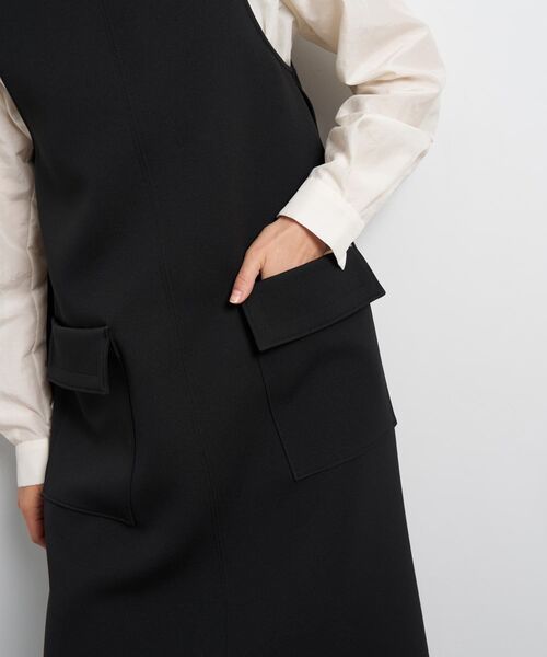 LANVIN en Bleu(ランバンオンブルー)の「トリプルクロスフレアジャンスカワンピース(ワンピース・レディース・オフホワイト/ブラック・38/36)」の9枚目の写真