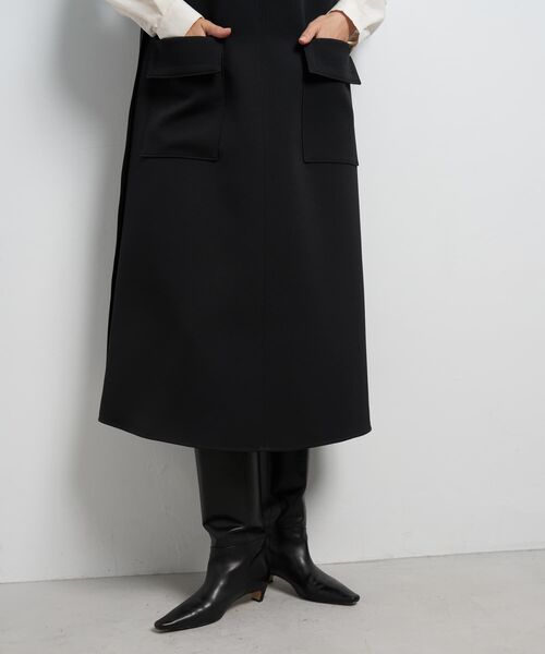 LANVIN en Bleu(ランバンオンブルー)の「トリプルクロスフレアジャンスカワンピース(ワンピース・レディース・オフホワイト/ブラック・38/36)」の10枚目の写真