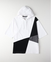 Other(ソノタ)【メンズ】ブロック切替フード付きTシャツ