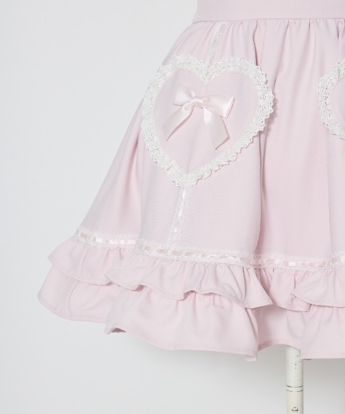 Fiorforte(フィオルフォルテ)の「Heart frill skirt(スカート・レディース・ホワイト/ピンク・FREE)」の12枚目の写真