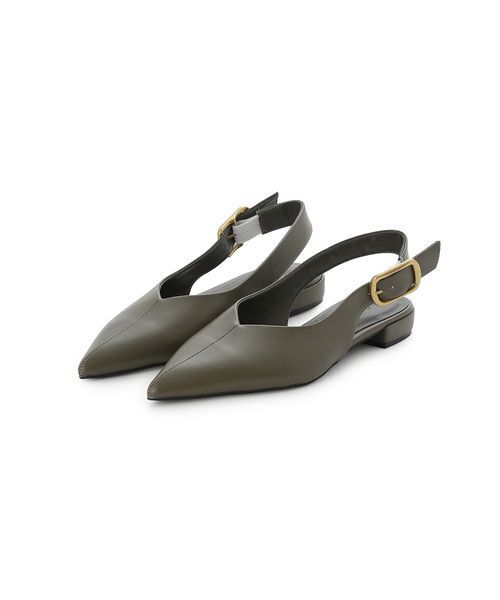 Mila Owen（ミラオーウェン）の「スリングパンプス（パンプス・レディース・アイボリー/ブラック/カーキ・36/37/38）」の3枚目の写真