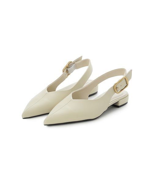 Mila Owen（ミラオーウェン）の「スリングパンプス（パンプス・レディース・アイボリー/ブラック/カーキ・36/37/38）」の4枚目の写真