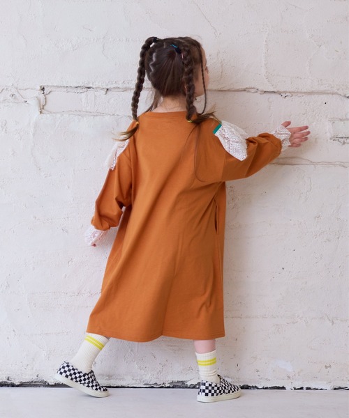 MARKEY'S(マーキーズ)の「レースフリルワンピース(ワンピース・キッズ・オレンジ/ピンク/オフホワイト・90/100/110/120/130/140/150)」の15枚目の写真